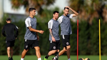 Inter Miami superstars in separate training session